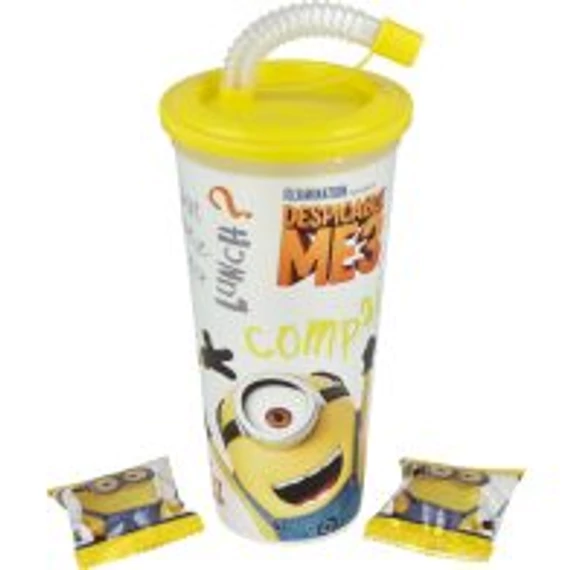 Minions Szívószálas Pohár Keksszel